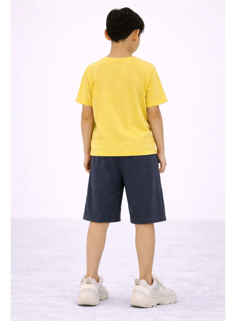 victor and jane Boys’ 2-Piece Set – “SURF” Graphic T-Shirt & Bermuda Shorts